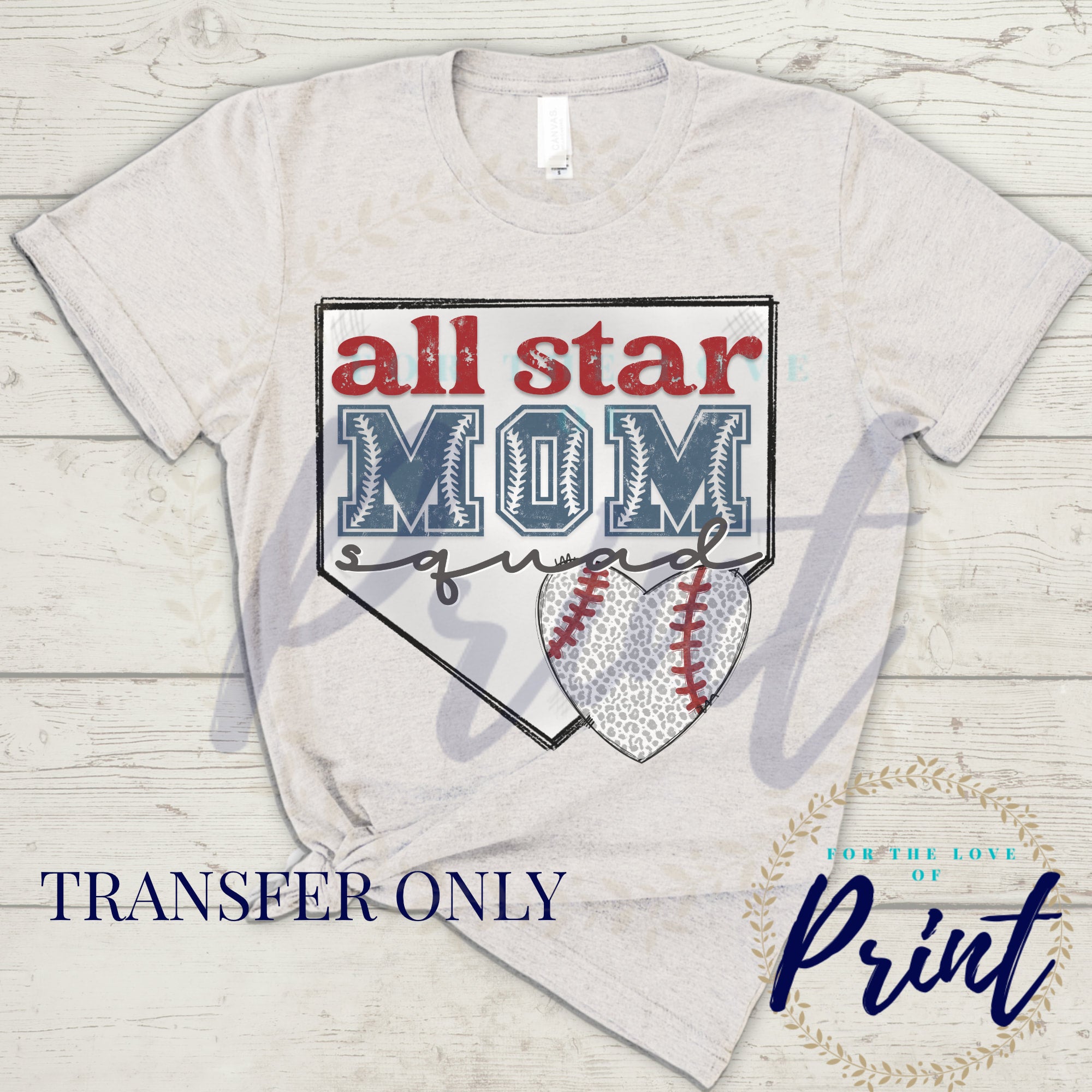 Baseball mom with LEOPARD **Sublimation transfer** –