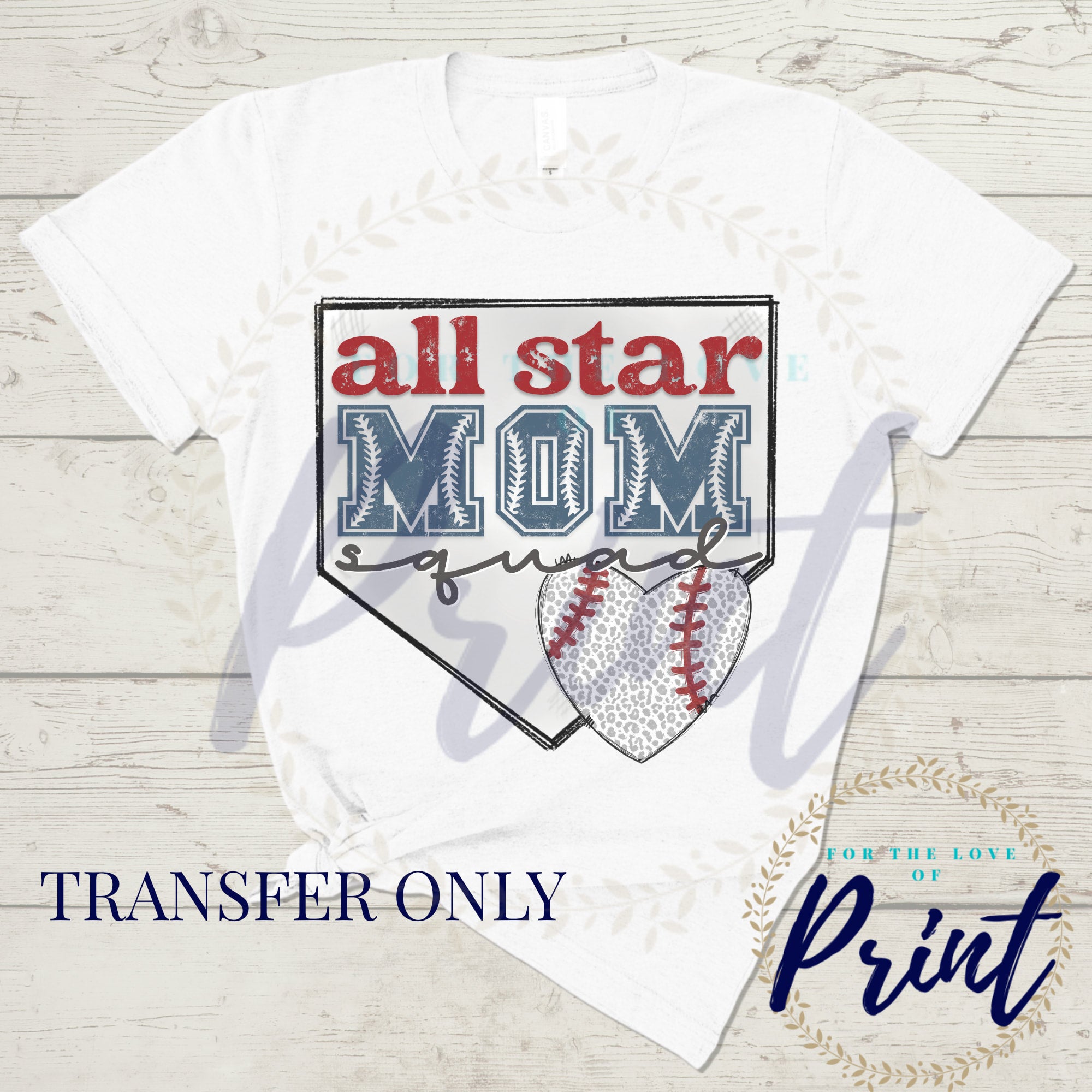 Baseball All Star Mom Squad Sublimation Transfer, Baseballl Mom Sublimation  Transfer, Mom Life Sublimation, Raising Ballers, Softball, Baseball, Mom